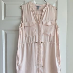H&M Drawstring Dress. Light Pink. POCKETS. US 8